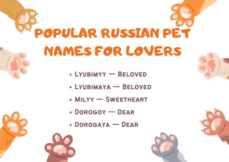 Popular Russian Pet Names for Lovers